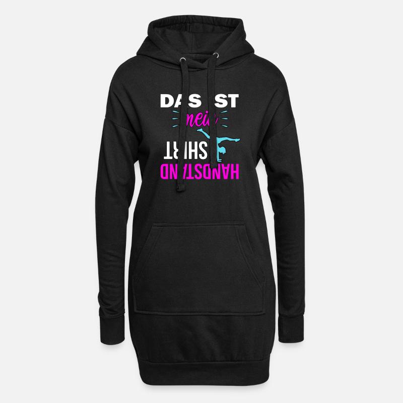Handstand Mädchen Akrobatik - Hoodie-Kleid - Schwarz