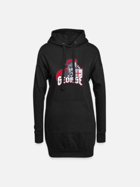 St George, English Heritage - Hoodie Dress - black