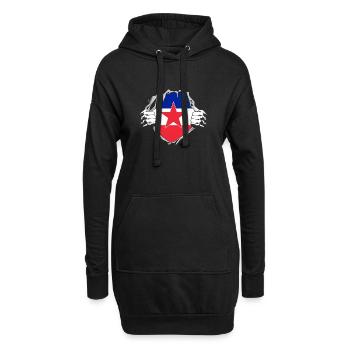 Born en Yugoslavia - Drôle de Yougoslavie Balkans - Sweat-shirt à capuche long Femme - noir - Devant