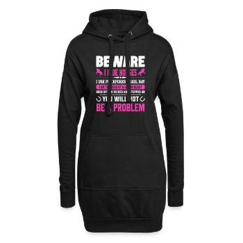 Vorsicht Ich reite Pferde Pferd Reiten Reiten - Hoodie-Kleid - Schwarz - Vorne