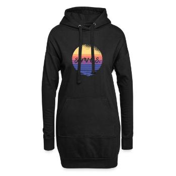 Servus Gruß Hallo Bayern Österreich vintage - Hoodie-Kleid - Schwarz - Vorne