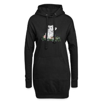 Muttertag Koala Mama und Baby Koala - Hoodie-Kleid - Schwarz - Vorne