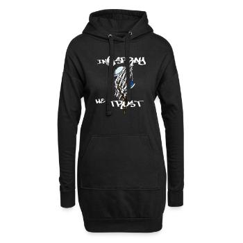 Sprayer Graffiti Praying Hands Kunst Art - Sweat-shirt à capuche long Femme - noir - Devant