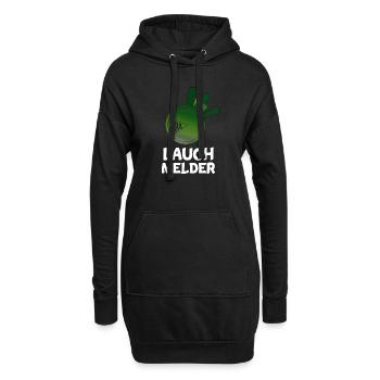 Lauch Lauchmelder Feuermelder Rauchmelder - Hoodie-Kleid - Schwarz - Vorne