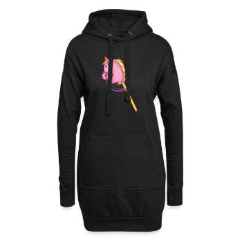 Buntes Steckenpferd Cool Hobby Horse Cadeaux - Sweat-shirt à capuche long Femme - noir - Devant