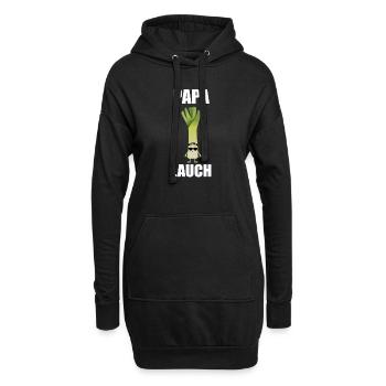 Papa Lauch im Fitnessstudio Sport Gym - Hoodie-Kleid - Schwarz - Vorne