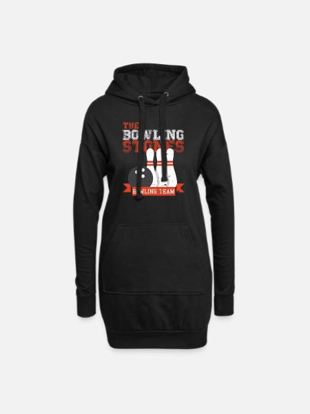 Bowling Stones Bowling Team - Hoodie-Kleid - Schwarz