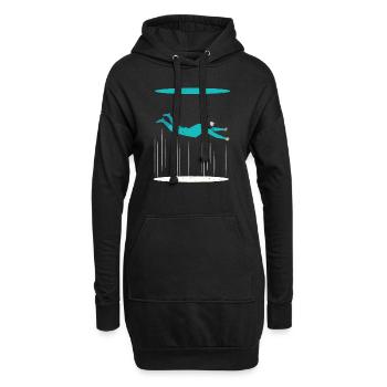 Indoor Skydiving - Wind Tunnel - Sweat-shirt à capuche long Femme - noir - Devant