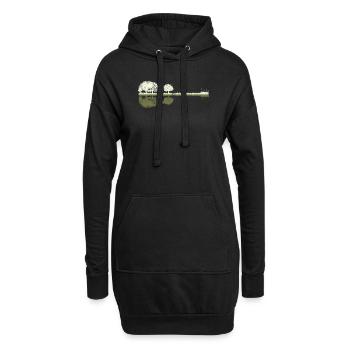 Nature Guitar - Sweat-shirt à capuche long Femme - noir - Devant