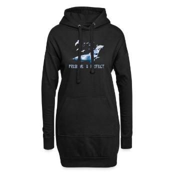 Preserve & Protect Environmental Protection Protection Seal - Hoodie Dress - black - Front