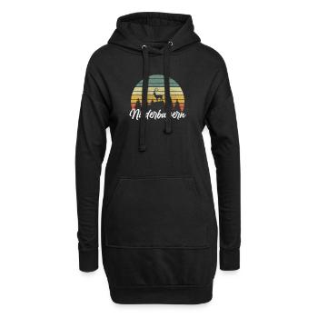 Niederbayern dahoam Bayern heimat Berge Wander - Hoodie-Kleid - Schwarz - Vorne