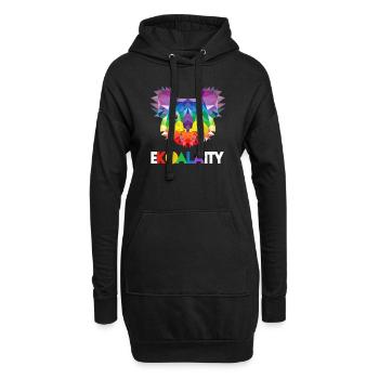 Koala Rainbow Flag Gay Pride - Hoodie-Kleid - Schwarz - Vorne
