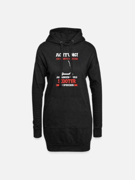 Scooter Stunt Scooter Tretroller Roller E-Scooter - Hoodie-Kleid - Schwarz