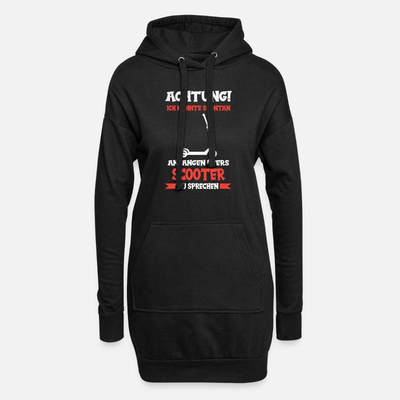 Scooter Stunt Scooter Tretroller Roller E-Scooter - Hoodie-Kleid - Schwarz