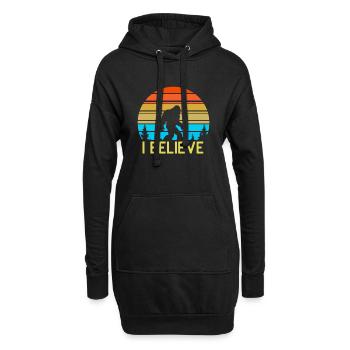 I Believe Bigfoot - Hoodie-Kleid - Schwarz - Vorne