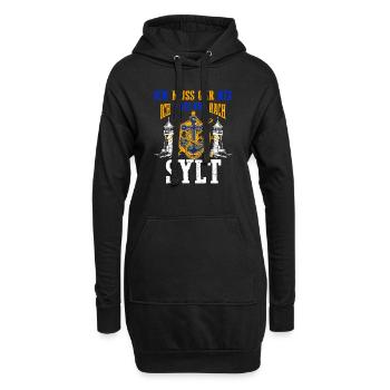 Ich muss nur nach Sylt - Hoodie-Kleid - Schwarz - Vorne