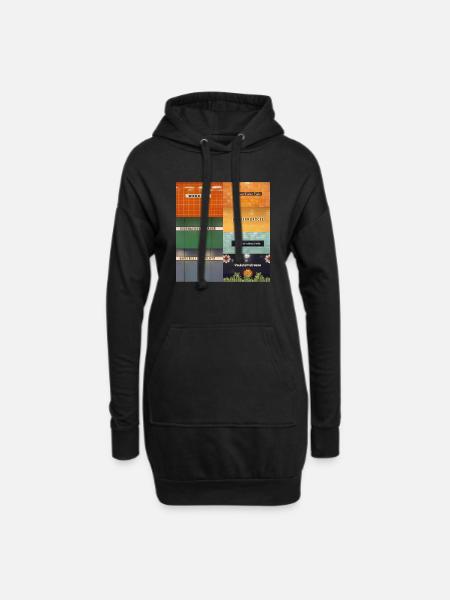 Berlin - Hoodie-Kleid - Schwarz
