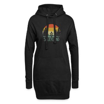 Sauerland Sauerländer Biker Wandern Geschenkidee - Hoodie-Kleid - Schwarz - Vorne