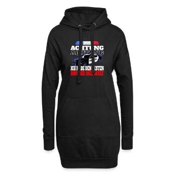 Polizei Bruder Bester Großer kleiner Kind Geschenk - Hoodie-Kleid - Schwarz - Vorne