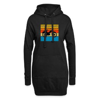 Mofa Moped Mofafahrer Mopedfahrer Mopeds Mokick - Hoodie-Kleid - Schwarz - Vorne