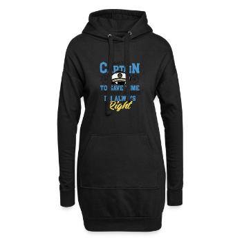 Je suis le capitaine I’m Always Rights Drôle - Sweat-shirt à capuche long Femme - noir - Devant