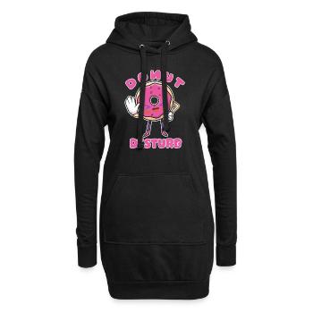 Funny Donut Disturb - Candy And Sweets Lover - - Sweat-shirt à capuche long Femme - noir - Devant