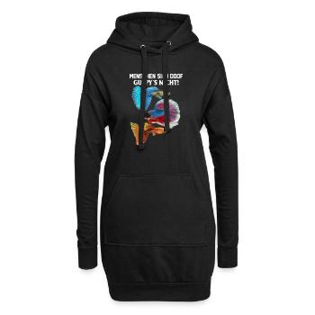 Menschen Aquarium Guppy - Hoodie-Kleid - Schwarz - Vorne