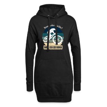 Warum ich ohne Akku fahre? Weil ich es kann ! - Hoodie-Kleid - Schwarz - Vorne
