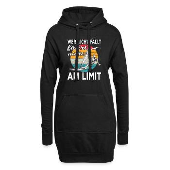 Windsurfen sup mit Segel Surfing Windsurfing - Hoodie-Kleid - Schwarz - Vorne