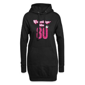 80. Geburtstag 80 Jahre 80er Geburtstagskind - Hoodie-Kleid - Schwarz - Vorne