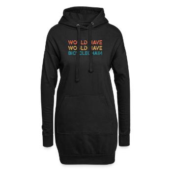 Aurait-il eu la chaîne de vélos - Sweat-shirt à capuche long Femme - noir - Devant