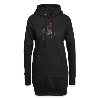 Basket-ball cadeau pour les basketteurs - Sweat-shirt à capuche long Femme - noir - Devant
