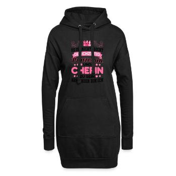 Beste Chefin Sprüche Spruch Gleichzeitig Prinzessi - Hoodie-Kleid - Schwarz - Vorne