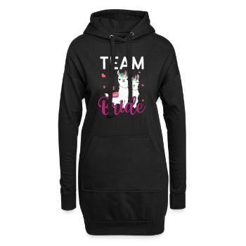 Team Bride - JGA Junggesellenabschied Bride - Hoodie-Kleid - Schwarz - Vorne