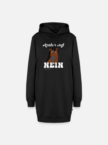 Araber sagt Nein, lustiges Pferde Reiter Spruch - Hoodie-Kleid - Schwarz
