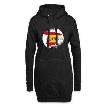 Spain Football, Espagne Cadeau de Football Espana - Sweat-shirt à capuche long Femme - noir - Devant