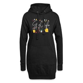 Jardin petit jardin débutant princesse de jardin - Sweat-shirt à capuche long Femme - noir - Devant