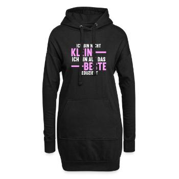 Ich bin nicht klein ich bin auf das beste - Hoodie-Kleid - Schwarz - Vorne