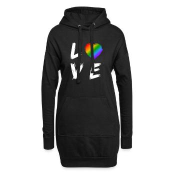 Love Sort Transgender LGBT Droits cadeaux - Sweat-shirt à capuche long Femme - noir - Devant