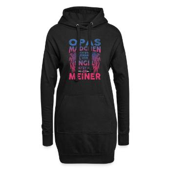 Opas Mädchen Ich War Einmal Sein Engel - Hoodie-Kleid - Schwarz - Vorne