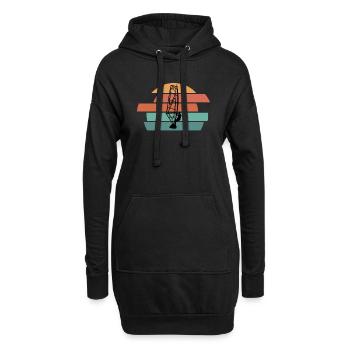 Windsurfen Windsurfer - Hoodie-Kleid - Schwarz - Vorne
