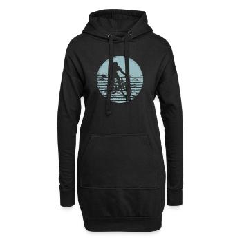 Mountainbike Fahrrad Mountainbiker MTB Radsport - Hoodie-Kleid - Schwarz - Vorne