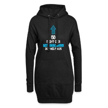 Bruder Großer Kleiner Mittlerer outfit Spruch - Hoodie-Kleid - Schwarz - Vorne