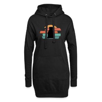 Ours Sauvage Ours brun - Sweat-shirt à capuche long Femme - noir - Devant