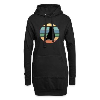 Ours Sauvage Ours brun - Sweat-shirt à capuche long Femme - noir - Devant