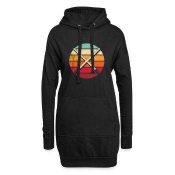 Vintage Eskrima Kali Arnis Sparring Escrima Stöcke - Hoodie-Kleid - Schwarz - Vorne