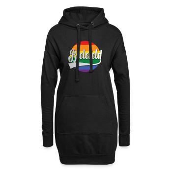 Bielefeld Regenbogen Tshirt Geschenk - Hoodie-Kleid - Schwarz - Vorne