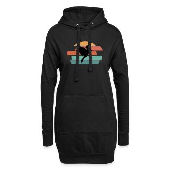 Wiedehopf Vogel Natur Schutz - Hoodie-Kleid - Schwarz - Vorne
