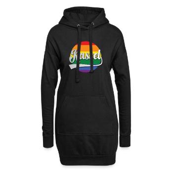 Kassel Arc-en-ciel Tshirt contre l’intolérance - Sweat-shirt à capuche long Femme - noir - Devant