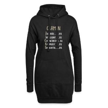 Carmen Namenstag Vorname Carmen Geschenk Name - Hoodie-Kleid - Schwarz - Vorne